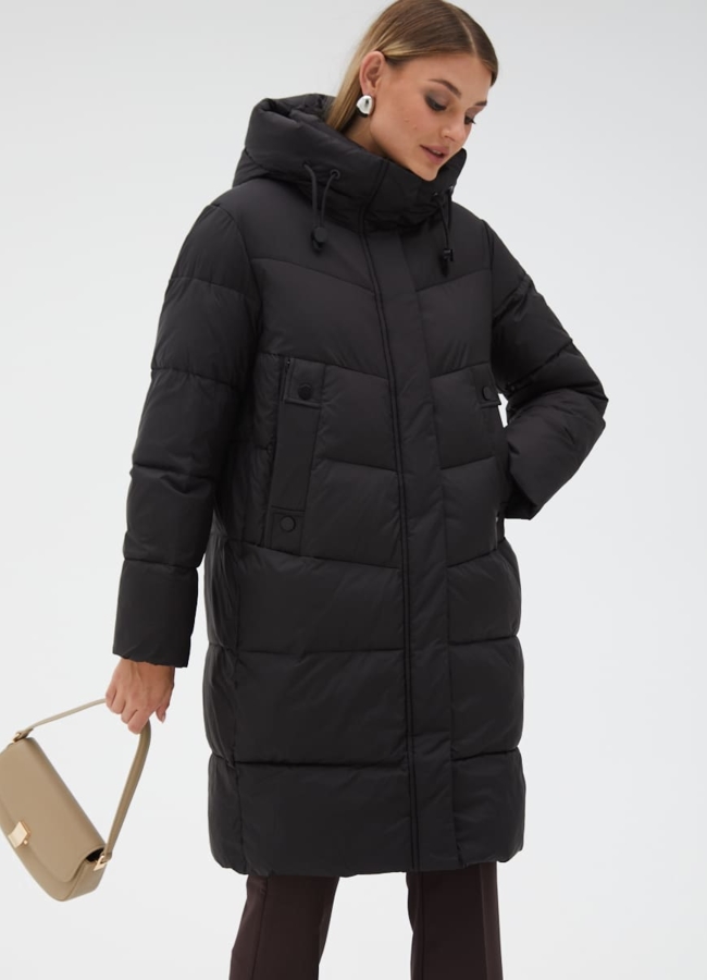 фото Женский пуховик с капюшоном модель № 31112