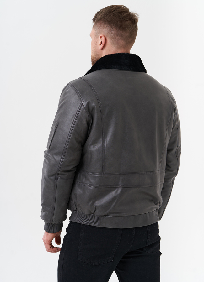 Мужская дубленка  модель № 29049 универмаг малина