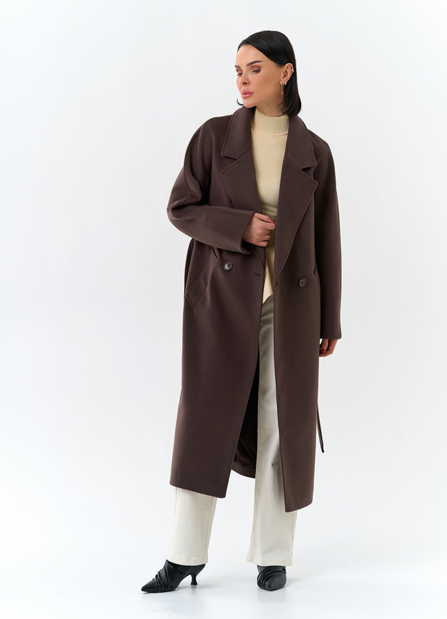 Женское пальто с английским воротником модель № 32684 универмаг малина