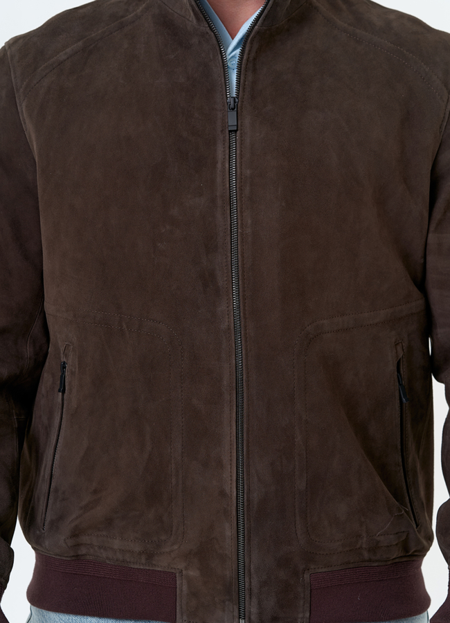 Мужская куртка бомбер из натуральной замши модель № 32550 универмаг малина