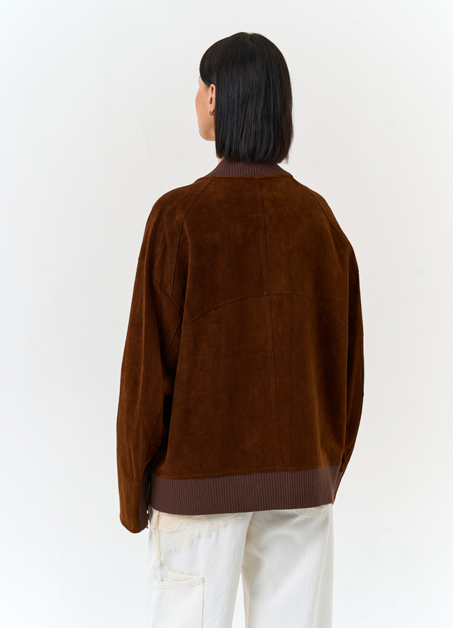фото Женская куртка из натуральной замши  модель № 33103