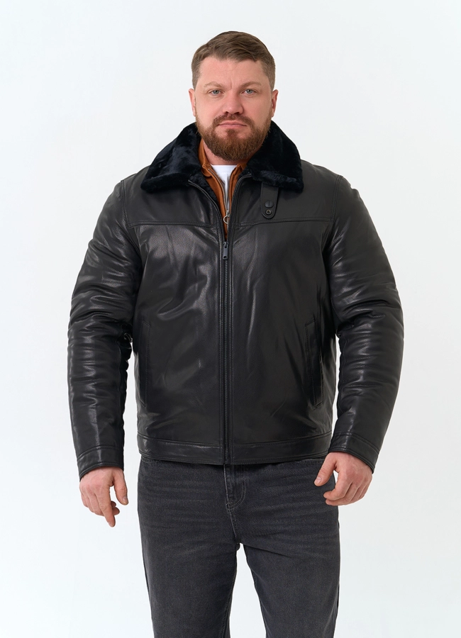 Мужская натуральная дубленка модель № 34386 универмаг малина фото