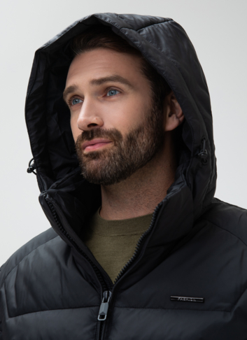 Мужской пуховик с капюшоном 