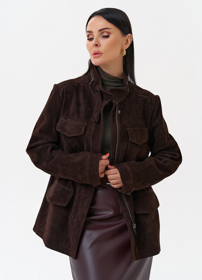 Замшевая куртка сафари модель № 29917 универмаг малина