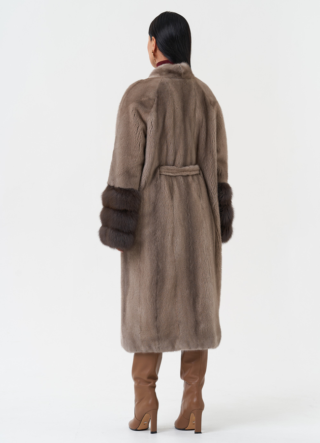 Шуба из меха скандинавской норки модель № 28634 универмаг малина