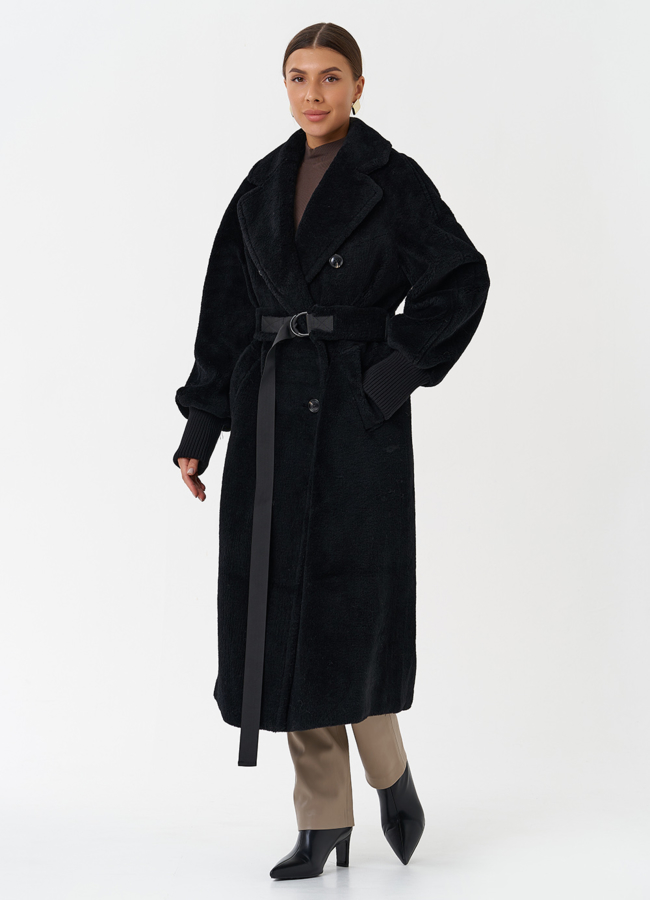 фото Пальто из шерсти с английским воротником модель № 28636