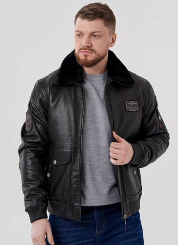 Мужская куртка - пилот из натуральной кожи