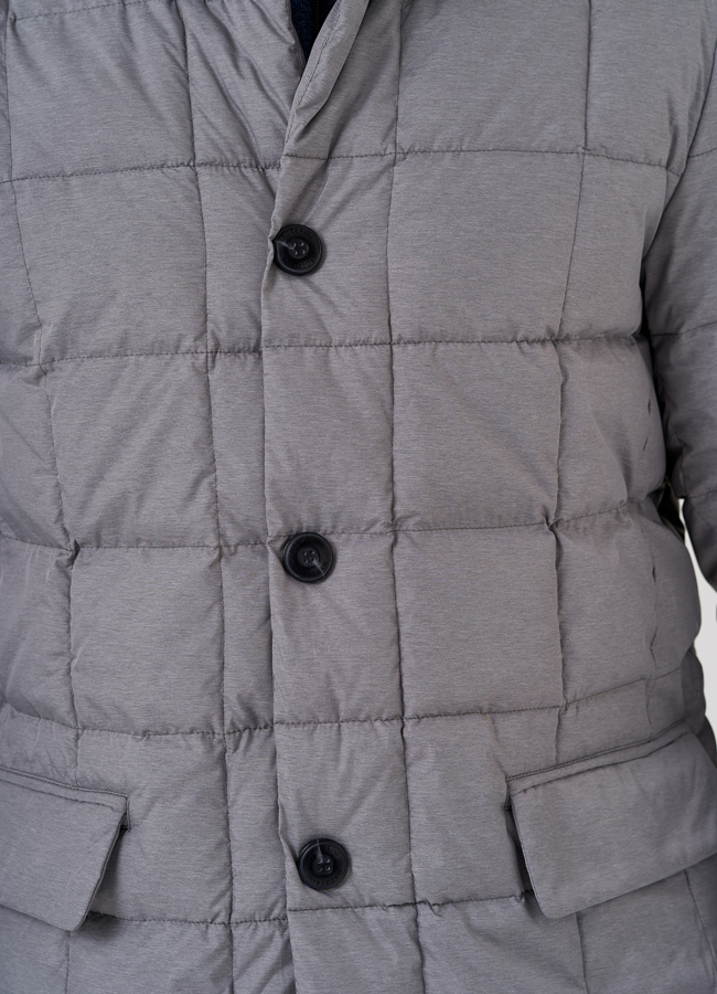 Мужская куртка серого цвета  модель № 23764 универмаг малина