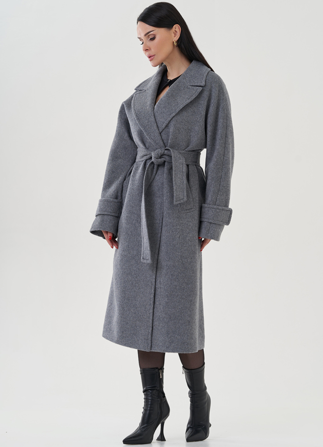 Пальто женское с английским воротником модель № 82086 в кредит