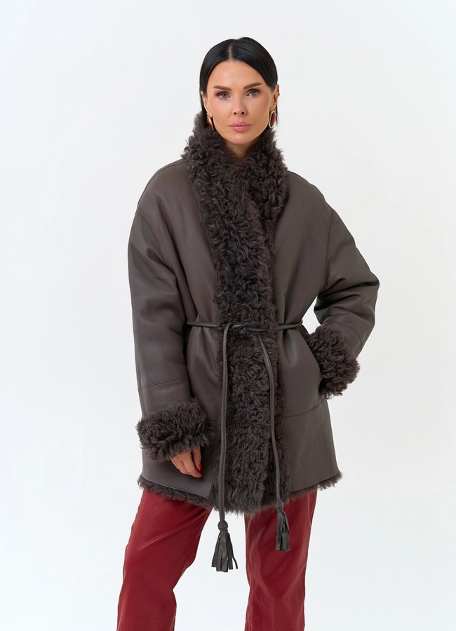 Женская дубленка двухсторонняя модель № 34171 универмаг малина фото