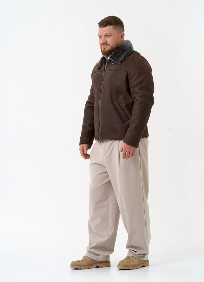 Мужская натуральная дубленка модель № 31858 в рассрочку